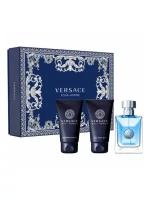 Versace Pour Homme набор: туалетная вода 50 мл, бальзам после бритья 50 мл, шампунь 50 мл