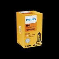 Галогенная лампа Philips Vision 12342PRC1 / H4 / P43t-38 / 3200K / 1815Лм / 60Вт / теплый белый