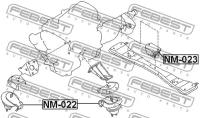 Подушка двигателя передняя (гидравлическая), NM022 FEBEST NM-022