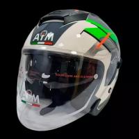 Шлем AiM JK526 Fluo-Green/White/Black, XXL