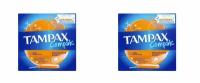 TAMPAX Женские гигиенические тампоны с аппликатором Compak Pearl Super Plus Duo, 16шт в упаковке, 2шт