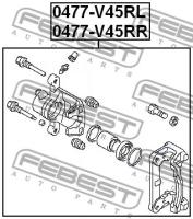 Суппорт задний правый, 0477V45RR FEBEST 0477-V45RR