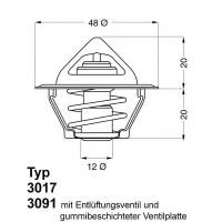 WAHLER 3017.92D50 (03038094 / 036121113A / 036121113B) термостат