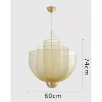 Люстра в стиле Moooi Meshmatics Chandelier LED дизайн Rick Tegelaar (золотой средний 60*74 см)