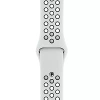 Ремешок для Apple Watch 40mm Pure Platinum/Black Nike Sport Band (MTMQ2ZM/A), чистая платина/чёрный