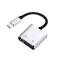 Greenconnect USB 2.0 Type C/ AUDIO, CM/CF+jack 3,5mm F Greenconnect Адаптер переходник-гибкий USB 2.0 Type C/ AUDIO, CM/CF+jack 3,5mm F GCR-51148