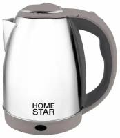 Чайник электрический Homestar HS-1028, металл, 1.8 л, 1500 Вт, бежево-серебристый