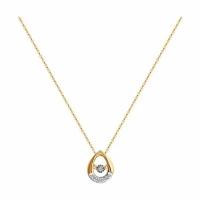 Золотое колье Diamant online с танцующим бриллиантом 243307, Золото 585°, 40