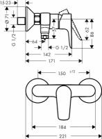 Смеситель Hansgrohe Talis E 71760700 для душа