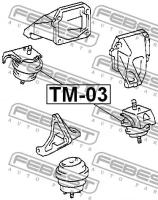 Подушка двигателя передняя, TM03 FEBEST TM-03