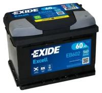 Аккумулятор автомобильный Exide Excell EB602 6СТ-60 обр. (низкий) 242x175x175