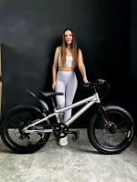 Велосипед фэтбайк Fatbike Time Try TT103/7s 20" алюминиевая рама Детский Подростковый Спортивный Унисекс, серебристый