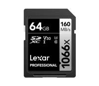 Карта памяти Lexar SDXC 64GB Professional 1066x UHS-I U3 V30