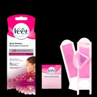 Veet полоски восковые для депиляции для лица с ароматом бархатной розы 20 шт