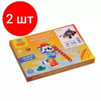 Комплект 2 шт, Конструктор металлический цветной Мульти-Пульти "Самоделкин С-40", 40 моделей, 246 эл., пластик. коробка