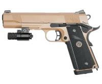 Страйкбольный пистолет KJW Colt M1911A1 M.E.U. (6 мм, GBB, CO2, Tan)