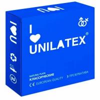 Классические презервативы Unilatex Natural Plain - 3 шт. (телесный)