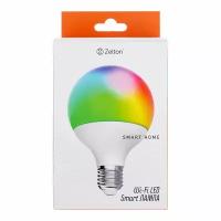 Умная лампа Zetton LED RGBCW Smart Wi-Fi Bulb G95 E27 15Вт ZTSHLBRGBCWE272RU (коробка)