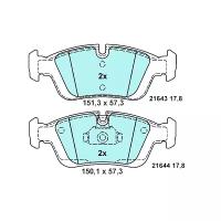 ATE 13-0470-5405-2 (13047054052 / 34111160356 / 34111160356) колодки торм.пер. ceramic