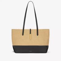 Сумка DeMellier The Tokyo Tote (warm raffia & black smooth)