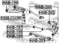 Опора шаровая заднего рычага (HONDA ACCORD CU2 200, 0320CU2R FEBEST 0320-CU2R