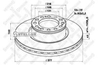 STELLOX 85-00813-SX 85-00813-SX_диск тормозной 374.5x45 12отв d19+ 3отв M12x1.5 SAF SKRB 9019K/I