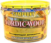 Symphony NORDIC WOOD / Симфония нордик ВУД Лессирующий антисептик на основе льняного масла 0,9л