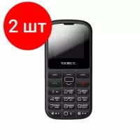 Комплект 2 штук, Мобильный телефон teXet TM-B316 цвет черный