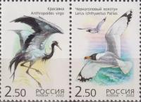 Почтовые марки Россия 2002г. "Редкие птицы" Птицы MNH