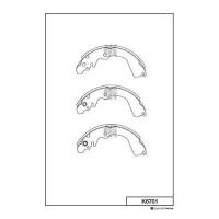 MK KASHIYAMA K6701 (26257AA000 / 26257AA000 / 26257AA010) колодки тормозные задние\ Mitsubishi (Мицубиси) Carisma (Каризма)