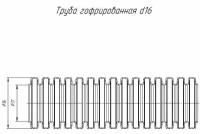 Промрукав Труба гофрированная ПА безгалогенная HF стойкая к ультрафиолету черная с/з д16 10м PR02.0257