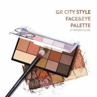 Golden Rose Набор для макияжа лица и век City Style Face & Eye Palette (Тени, Румяна, Хайлайтер, Бронзер), тон 01 warm nude
