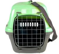Клиппер-переноска для кошек и собак Zooexpress Турне 42х29,5х29 см (S), дверца с фиксацией, коврик + ремень, зеленая