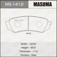 MASUMA MS-1412 Колодки тормозные Toyota Land Cruiser (J100) 98-07; Lexus LX470 98-08 задние дисковые MASUMA