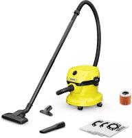 Строительный пылесос Karcher WD 2 Plus V-12618C 1000Вт уборка сухаявлажная желтый