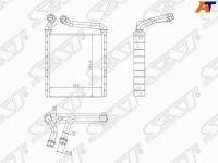 Радиатор отопителя для Фольксваген Пассат Б6 2005-2010 год выпуска (Volkswagen Passat B6) SAT ST-AU07-395-A0