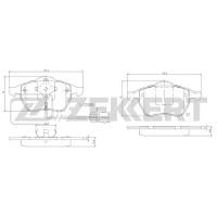 Комплект тормозных колодок, дисковый тормоз, ZEKKERT BS-2847 (1 шт.)