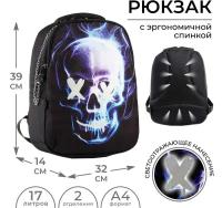 Рюкзак школьный ART hype Skull, 39x32x14 см