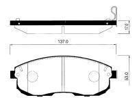 Колодки тормозные SANGSIN SP1107F для Nissan JUKE, Altima III L31, Juke YF15, Maxima IV A32, Primera III P12, Teana J31