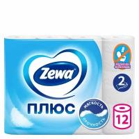 Бумага туалетная Zewa-Plus 2сл бел втор втул 23 м 184л 12рул/уп