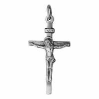 Крест православный серебряная подвеска оксидирование Б5303