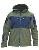 Ветровка WindStopper Soft Shell 118 7.26 Gear с капюшоном оливковый/черный,XXXL