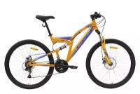 Горный (MTB) велосипед STARK Jumper FS 27.1 D оранжевый/голубой, синий 18" HQ-0014124