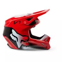 Мотошлем подростковый Fox V1 Toxsyk Youth Helmet (Flow Red, YM, 2023 (29731-110-YM))