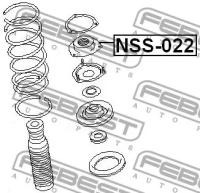 Опора переднего амортизатора, NSS022 FEBEST NSS-022