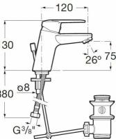 Смеситель Roca Victoria L 5A3J25C0M для раковины с донным клапаном