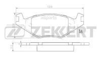 ZEKKERT BS-2986 Колодки торм. диск. передн. Seat Cordoba 95- Ibiza II 93- VW Golf II 83- Jetta II 84- Passat I-I