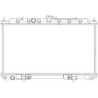 LUZAR LRC 14111 радиатор системы охлаждения Nissan (Ниссан) Almera (Альмера) II 1.8i 00-01 / Sunny (Санни)