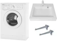 Стиральная машина Indesit IWUC 4105 с раковиной Солярис 50