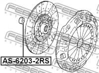 Подшипник генератора, AS62032RS FEBEST AS-6203-2RS